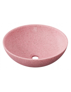 bordmonteret bordplade rund håndvask træ woodio moderne design badeværelse