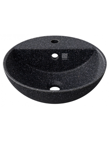 bordmonteret bordplade rund håndvask træ woodio moderne design badeværelse