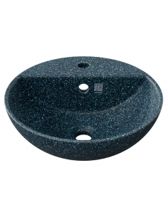 bordmonteret bordplade rund håndvask træ woodio moderne design badeværelse