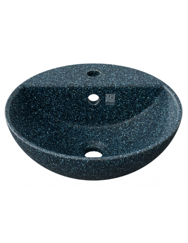 bordmonteret bordplade rund håndvask træ woodio moderne design badeværelse