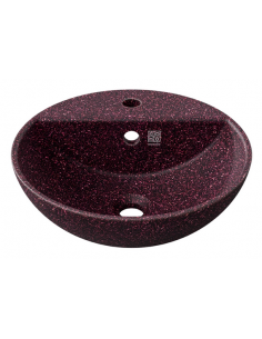 bordmonteret bordplade rund håndvask træ woodio moderne design badeværelse