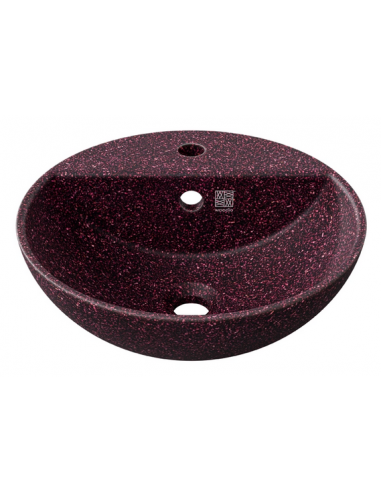 bordmonteret bordplade rund håndvask træ woodio moderne design badeværelse