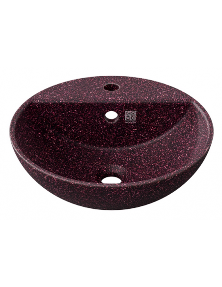 bordmonteret bordplade rund håndvask træ woodio moderne design badeværelse