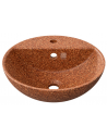 Woodio bordmonteret håndvask m/hanehul Ø40 cm i træ - Clay