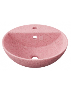 bordmonteret bordplade rund håndvask træ woodio moderne design badeværelse