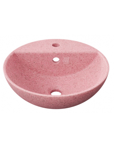 bordmonteret bordplade rund håndvask træ woodio moderne design badeværelse