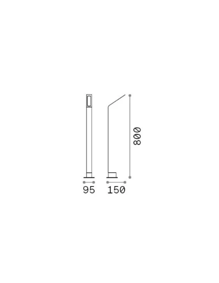 Bedlampe led udendørslamper sort moderne design stående
