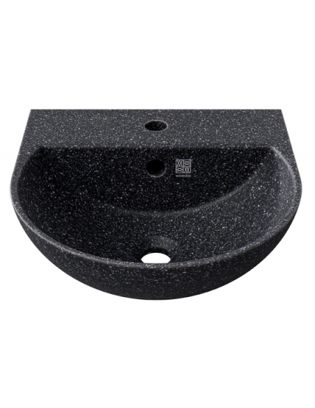 væghængt væg vægmonteret håndvask træ woodio moderne design badeværelse