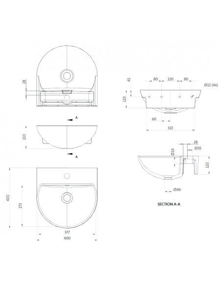 væghængt væg vægmonteret håndvask træ woodio moderne design badeværelse