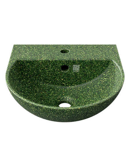 væghængt væg vægmonteret håndvask træ woodio moderne design badeværelse