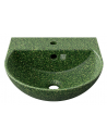 Woodio væghængt håndvask m/hanehul B40 cm i træ - Moss