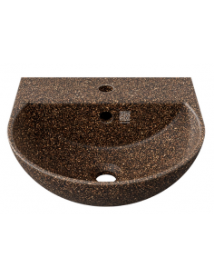 væghængt væg vægmonteret håndvask træ woodio moderne design badeværelse