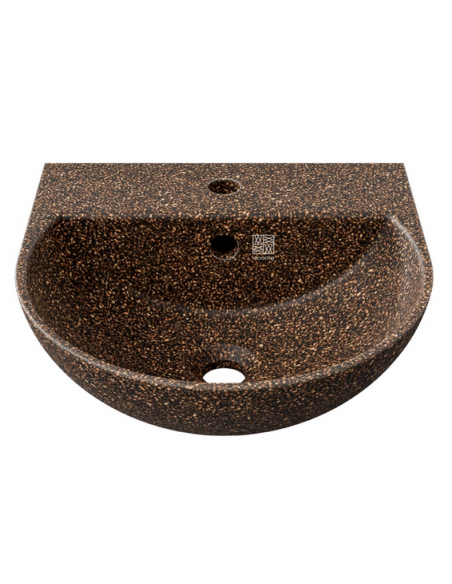 væghængt væg vægmonteret håndvask træ woodio moderne design badeværelse