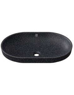 nedfældet oval håndvask træ woodio moderne design badeværelse bordplade