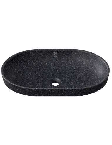 nedfældet oval håndvask træ woodio moderne design badeværelse bordplade