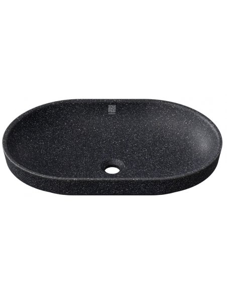 nedfældet oval håndvask træ woodio moderne design badeværelse bordplade