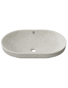 nedfældet oval håndvask træ woodio moderne design badeværelse bordplade