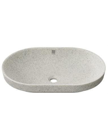 nedfældet oval håndvask træ woodio moderne design badeværelse bordplade