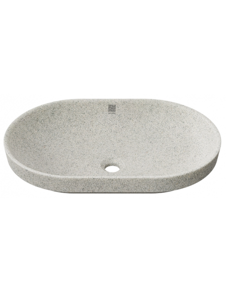 nedfældet oval håndvask træ woodio moderne design badeværelse bordplade