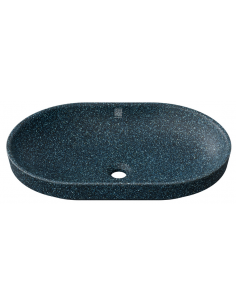 nedfældet oval håndvask træ woodio moderne design badeværelse bordplade