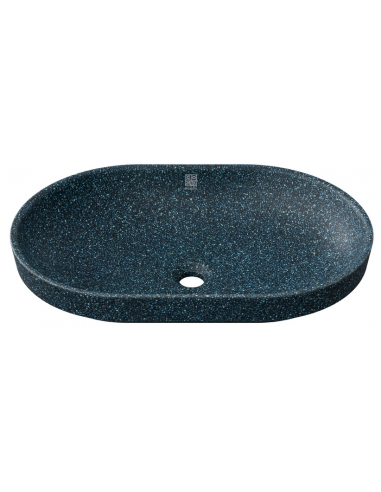 nedfældet oval håndvask træ woodio moderne design badeværelse bordplade