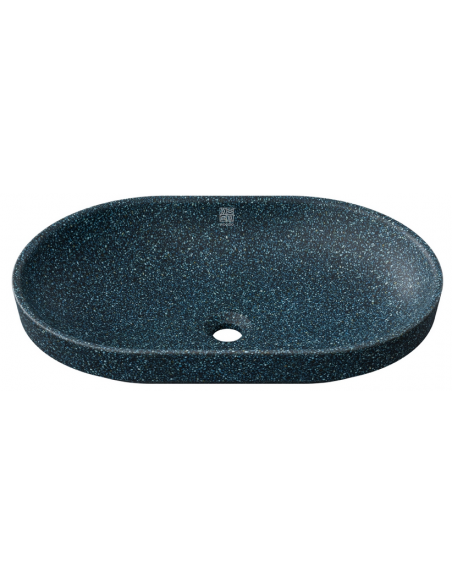 nedfældet oval håndvask træ woodio moderne design badeværelse bordplade