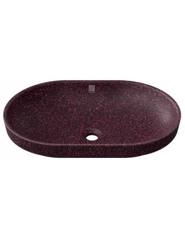 nedfældet oval håndvask træ woodio moderne design badeværelse bordplade