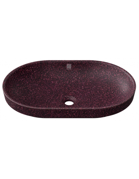 nedfældet oval håndvask træ woodio moderne design badeværelse bordplade