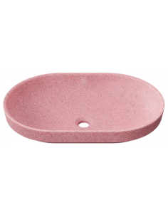 nedfældet oval håndvask træ woodio moderne design badeværelse bordplade