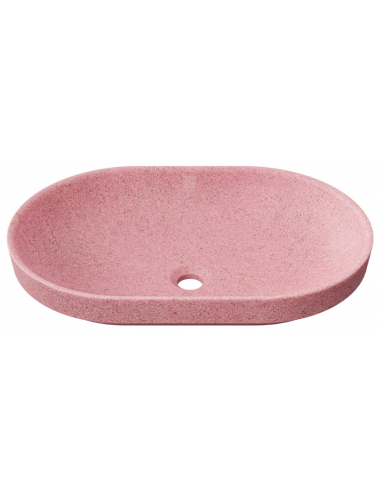 nedfældet oval håndvask træ woodio moderne design badeværelse bordplade