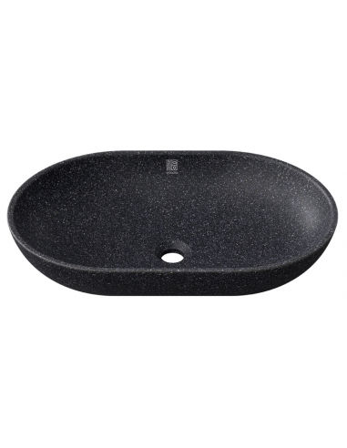 bordmonteret bordplade oval håndvask træ woodio moderne design badeværelse