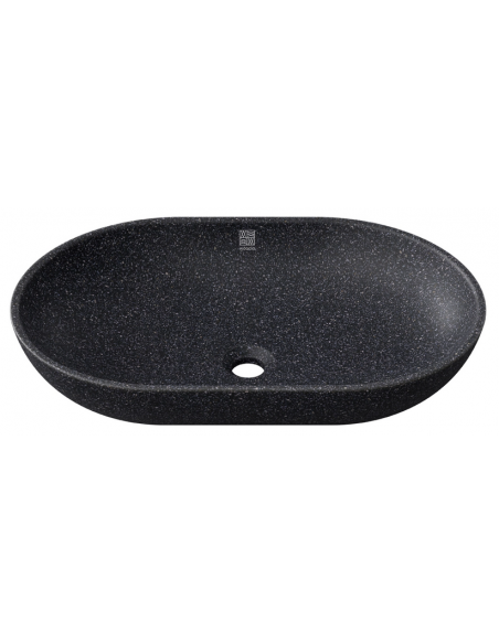 bordmonteret bordplade oval håndvask træ woodio moderne design badeværelse