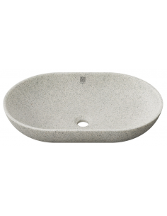 bordmonteret bordplade oval håndvask træ woodio moderne design badeværelse