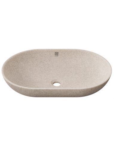 bordmonteret bordplade oval håndvask træ woodio moderne design badeværelse