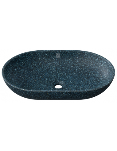 bordmonteret bordplade oval håndvask træ woodio moderne design badeværelse