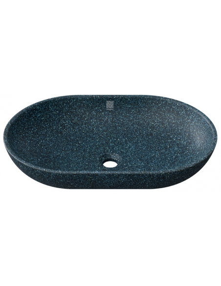 bordmonteret bordplade oval håndvask træ woodio moderne design badeværelse