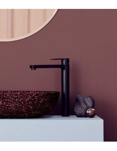 bordmonteret bordplade oval håndvask træ woodio moderne design badeværelse 2