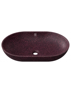 bordmonteret bordplade oval håndvask træ woodio moderne design badeværelse