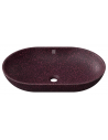 Woodio oval bordmonteret håndvask 60 x 40 cm i træ - Berry