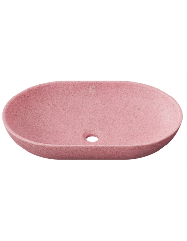 bordmonteret bordplade oval håndvask træ woodio moderne design badeværelse