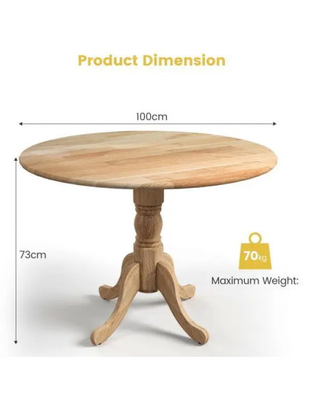 rundt spisebord indretning 100 træ