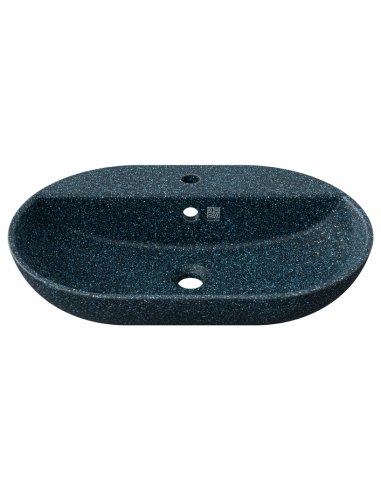 bordmonteret bordplade oval håndvask træ woodio moderne design badeværelse