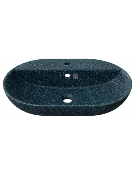 bordmonteret bordplade oval håndvask træ woodio moderne design badeværelse