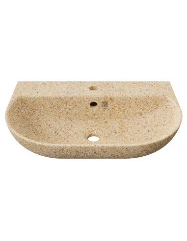 væghængt væg vægmonteret håndvask træ woodio moderne design badeværelse