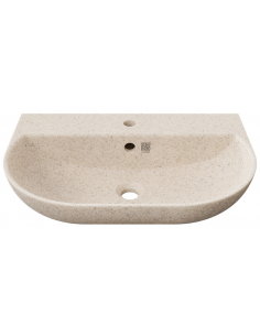 væghængt væg vægmonteret håndvask træ woodio moderne design badeværelse