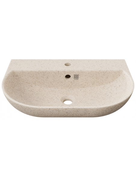 væghængt væg vægmonteret håndvask træ woodio moderne design badeværelse