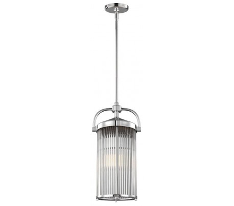Paulson Badeværelseslampe i stål og glas Ø13,3 cm 1 x G9 LED - Poleret krom/Klar