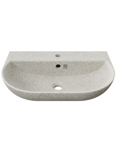 væghængt væg vægmonteret håndvask træ woodio moderne design badeværelse