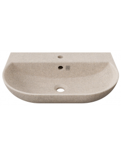 væghængt væg vægmonteret håndvask træ woodio moderne design badeværelse