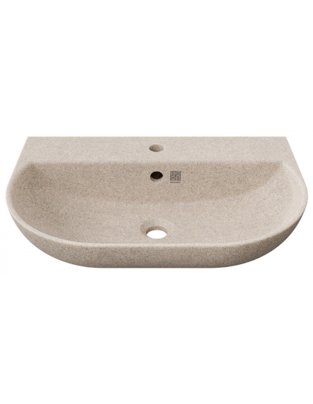 væghængt væg vægmonteret håndvask træ woodio moderne design badeværelse